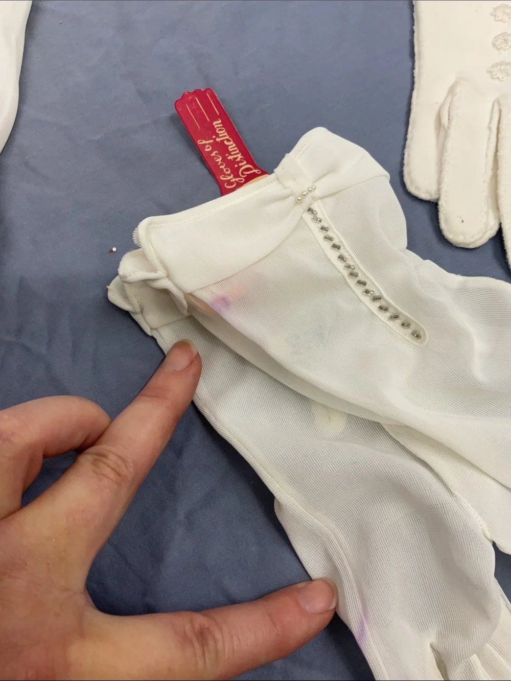 Vintage White Dress Gloves Set - Three Pairs, Two new one used. For small hands